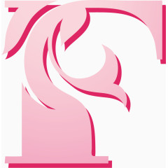 粉色创意字母F