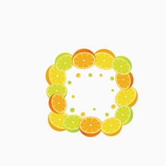 水果 橙子 边框