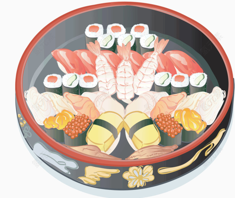 卡通日本料理寿司