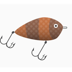 棕色小鱼鱼钩