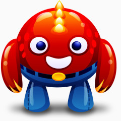 红色的怪物cute-monsters-icons