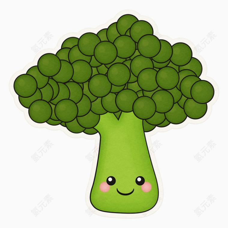 卡通可爱菠菜绿色蔬菜