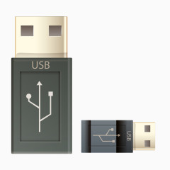 手绘插画USB插头