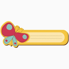儿童蝴蝶可爱标签框