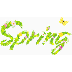 spring花体字