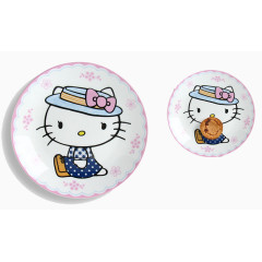 西餐餐具kitty猫清新盘子礼帽