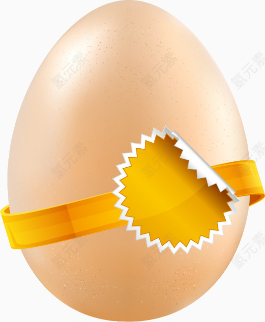 黄色折角贴纸鸡蛋 
