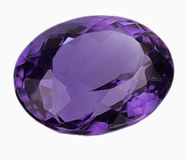圆形的紫色水晶戒面