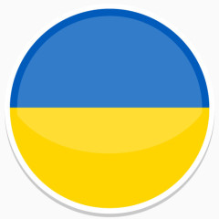 乌克兰Flat-Round-World-Flag-icons