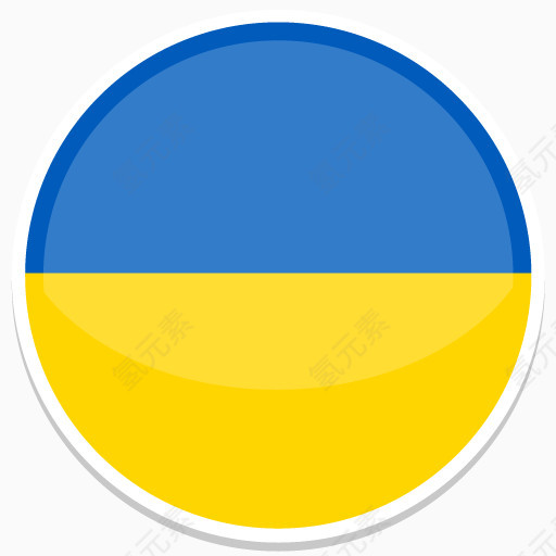 乌克兰Flat-Round-World-Flag-icons
