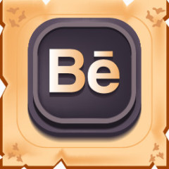 behance公司Gamy-vintage-social-media-icons