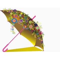 浪漫花纹雨伞