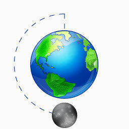 Moon Phase Full Earth Icon