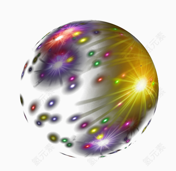 球形光芒装饰图案