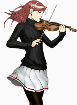弹小提琴的女孩子