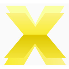 折叠镂空字母X