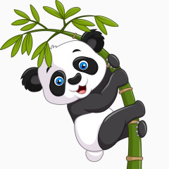 抱着竹子的熊猫