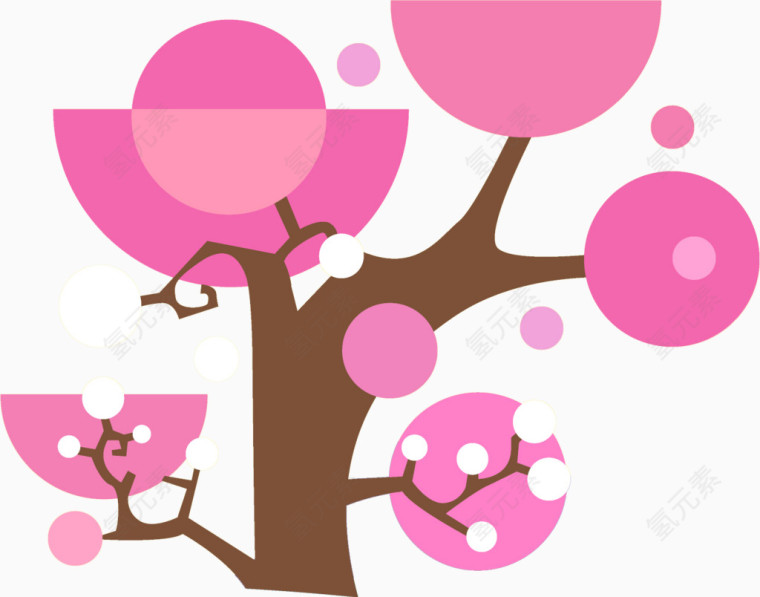 粉色树枝