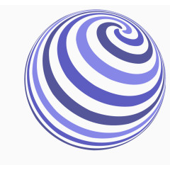紫色螺旋条纹立体小球 