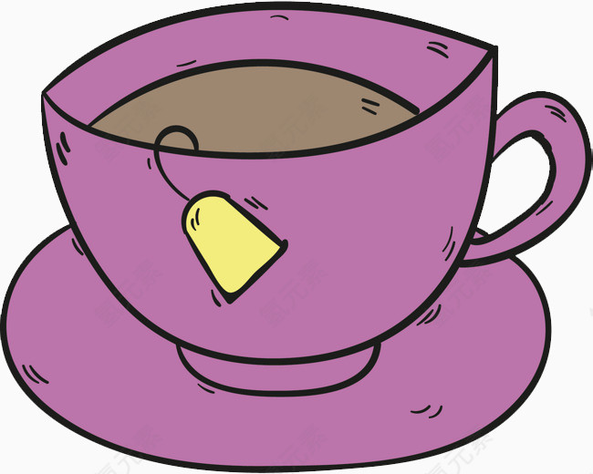 紫色茶杯