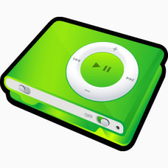 洗牌绿色iPod Shuffle