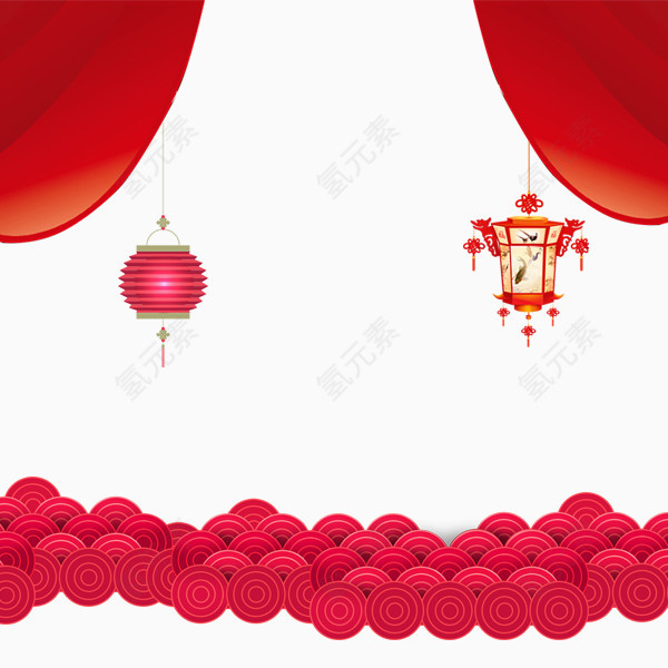 手绘中国风元宵装饰品