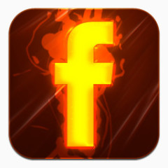 脸谱网burning-social-media-icons