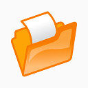 文件夹橙色开放tulliana-filesystems-icons