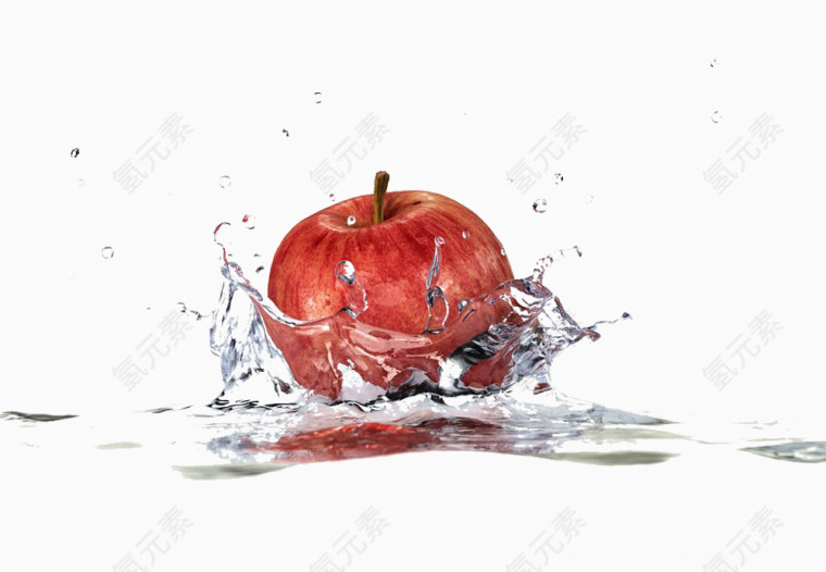 水溅苹果图片素材