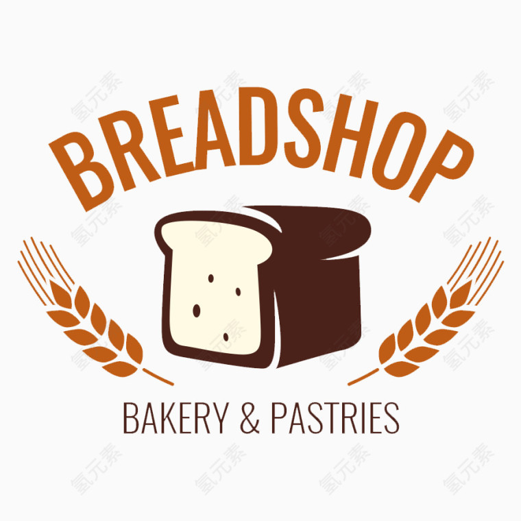 面包烘焙标签矢量设计