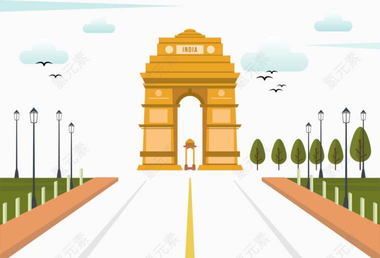 印度黄色大门