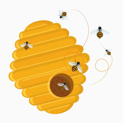 卡通蜂巢蜜蜂