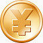 日元硬币专业工具栏图标