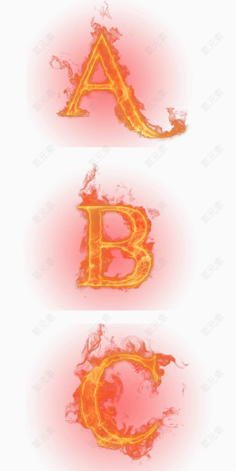 火焰字母燃烧