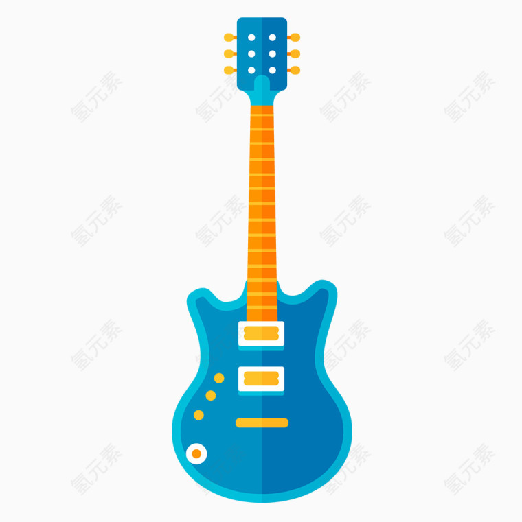 蓝色电子吉他