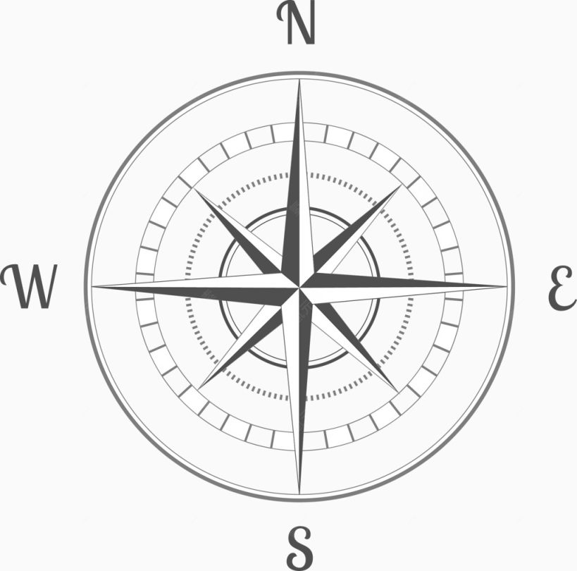 矢量手绘指南针下载