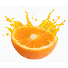 果汁四溅的橙子