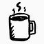 咖啡咖啡店杯喝食品手拉的手绘早上 好快乐的图标免费–36手绘UI图标