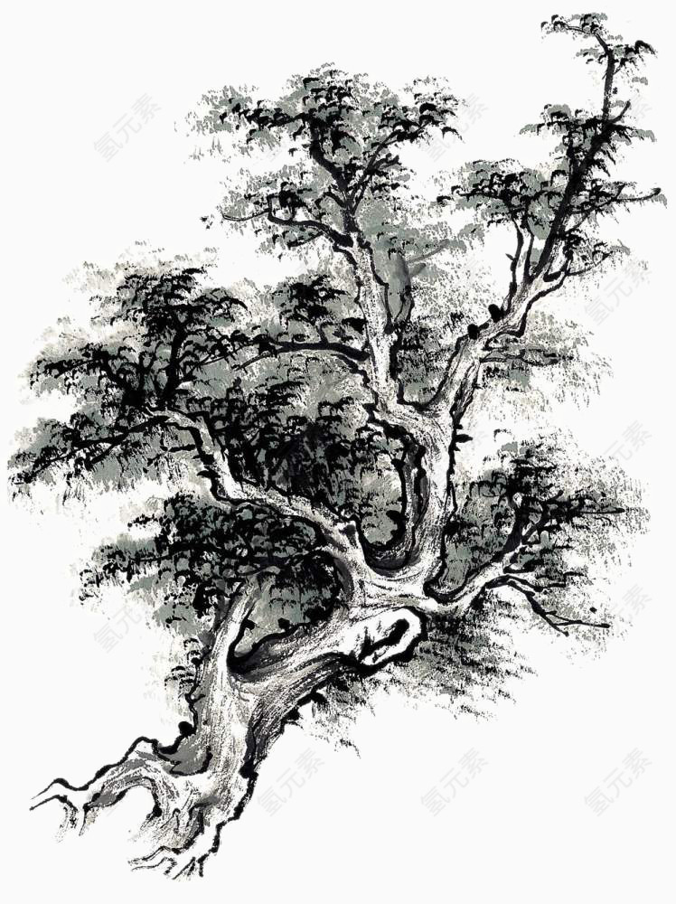 手绘装饰树