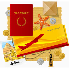 全球旅行卡通手绘装饰元素