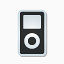 iPod超级单声道黑贴纸图标