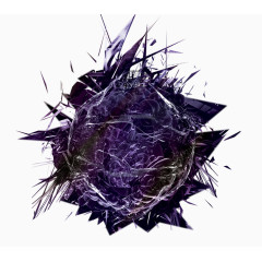 紫色多边形圆球