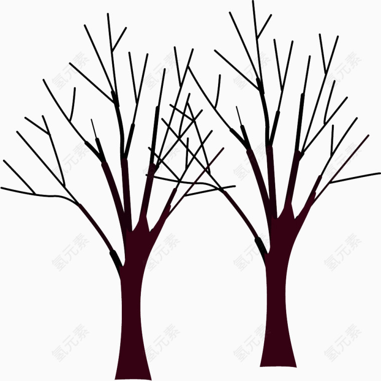 两颗树枝