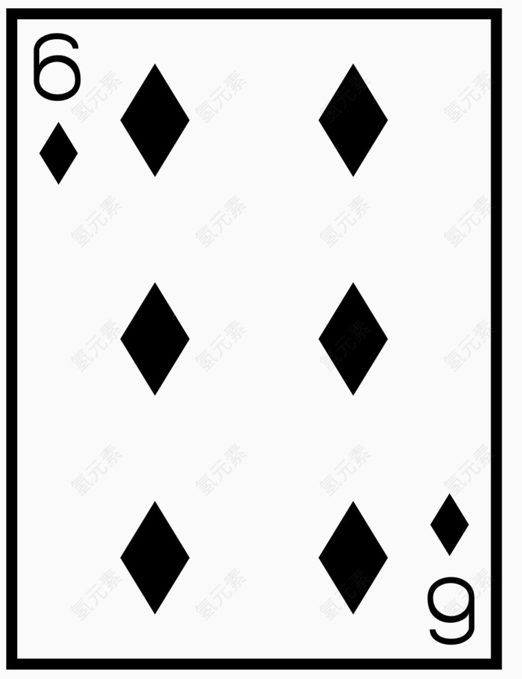 矢量图扑克方片6