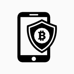 比特币移动电话安全盾The-Bitcoin-Icons