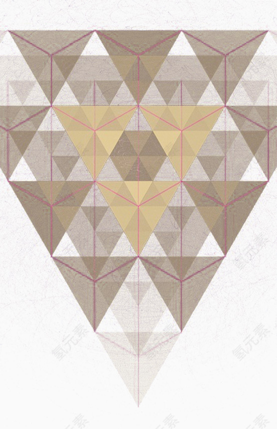创意几何重叠三角