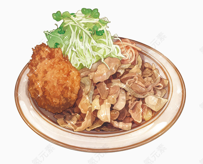 手绘食物插画