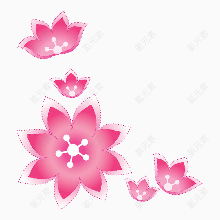 粉色装饰花