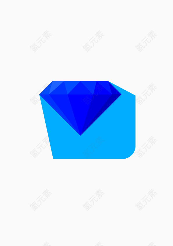 矢量元素蓝色的钻石蓝宝石
