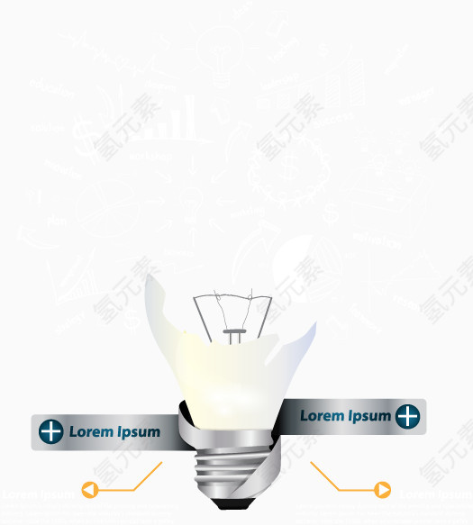 矢量创意灯泡